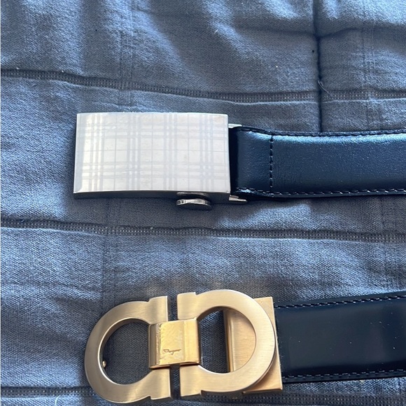 Old school designer belts. One Ferragamo and One Burberry. Combo sell. - Picture 2 of 2